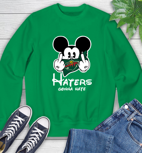 NHL Minnesota Wild Haters Gonna Hate Mickey Mouse Disney Hockey T Shirt Sweatshirt 7