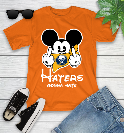 NHL Buffalo Sabres Haters Gonna Hate Mickey Mouse Disney Hockey T Shirt Youth T-Shirt 9