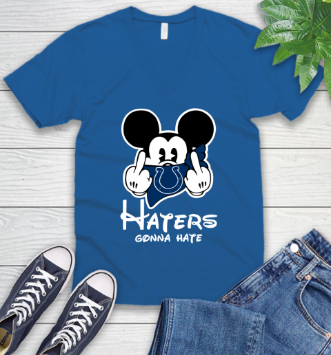NFL Indianapolis Colts Haters Gonna Hate Mickey Mouse Disney Football T Shirt V-Neck T-Shirt 5