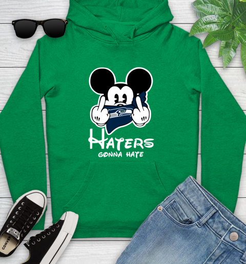 NFL Seattle Seahawks Haters Gonna Hate Mickey Mouse Disney Football T Shirt Youth Hoodie 9