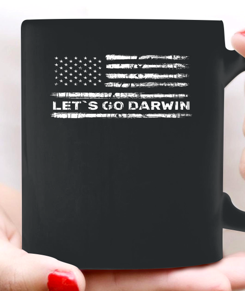Lets Go Darwin Funny Sarcastic Us Flag Ceramic Mug 11oz