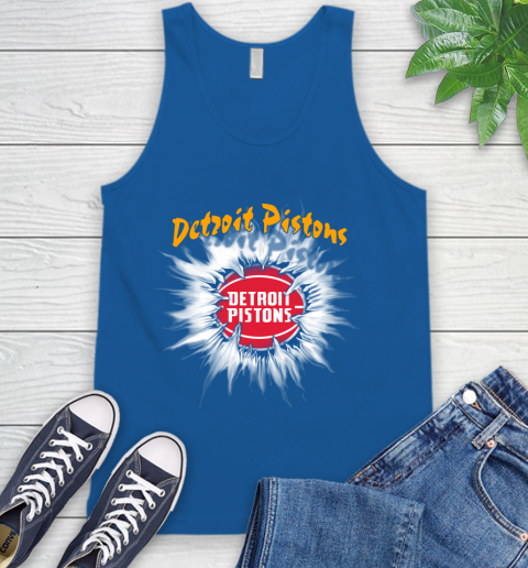 Detroit Pistons NBA Basketball Rip Sports Tank Top 4
