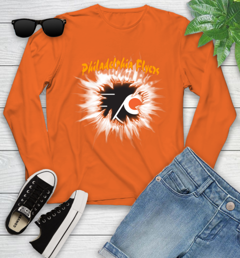 Philadelphia Flyers NHL Hockey Adoring Fan Rip Sports Youth Long Sleeve 3
