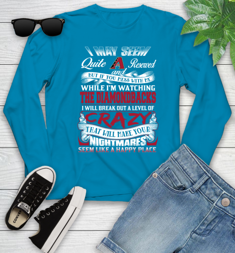 Arizona Diamondbacks MLB Baseball Don't Mess With Me While I'm Watching My Team Youth Long Sleeve 8