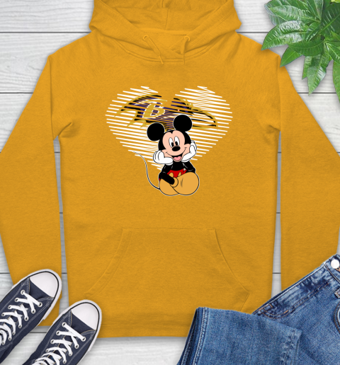 NFL Baltimore Ravens The Heart Mickey Mouse Disney Football T Shirt_000 Hoodie 2
