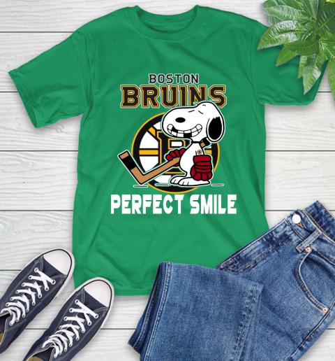 NHL Boston Bruins Snoopy Perfect Smile The Peanuts Movie Hockey T Shirt T-Shirt 7