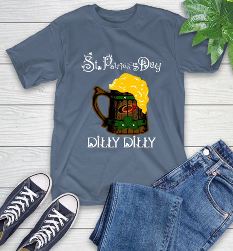 NHL Carolina Hurricanes St Patrick's Day Dilly Dilly Beer Hockey Sports T-Shirt 8