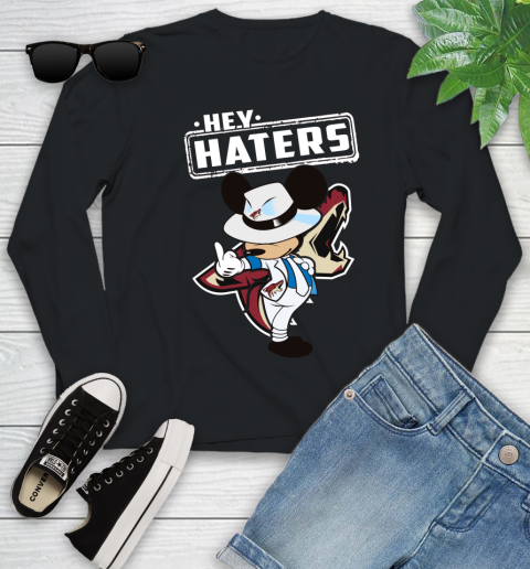 NHL Hey Haters Mickey Hockey Sports Arizona Coyotes Youth Long Sleeve