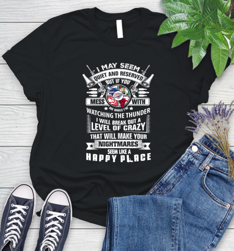 Oklahoma City Thunder NBA Basketball Don't Mess With Me While I'm Watching My Team Sports Women's T-Shirt