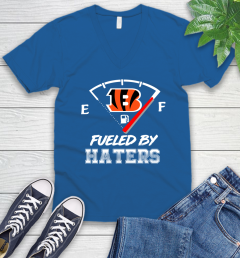 Cincinnati Bengals NFL Football Fueled By Haters Sports V-Neck T-Shirt 5
