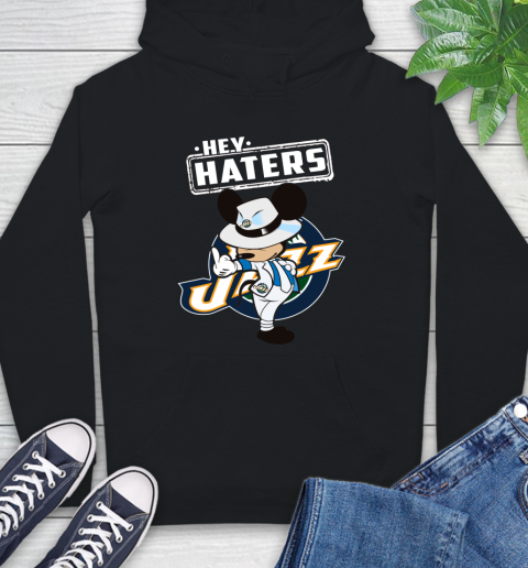 NBA Hey Haters Mickey Basketball Sports Utah Jazz Hoodie