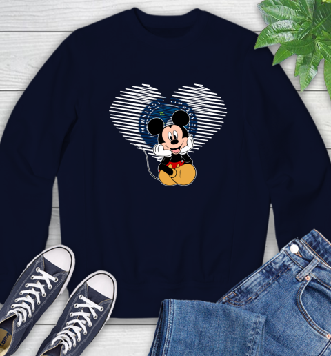 NBA Minnesota Timberwolves The Heart Mickey Mouse Disney Basketball Sweatshirt 2