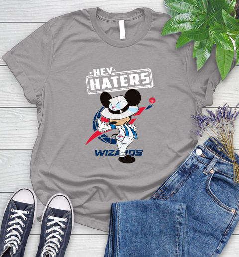 NBA Hey Haters Mickey Basketball Sports Washington Wizards Women's T-Shirt 5