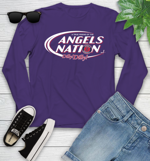 MLB A True Friend Of The Los Angeles Angels Dilly Dilly Baseball Sports Youth Long Sleeve 4