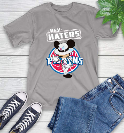 NBA Hey Haters Mickey Basketball Sports Detroit Pistons T-Shirt 6