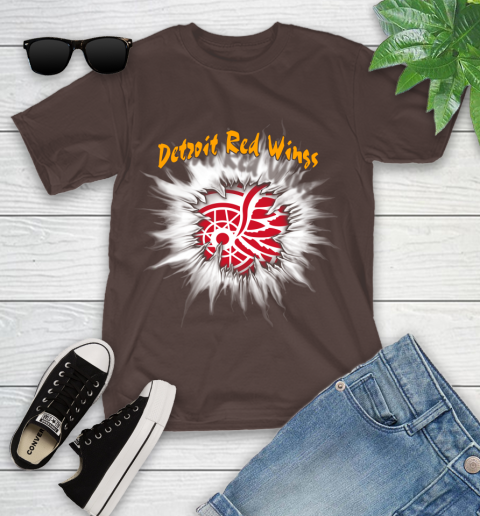 Detroit Red Wings NHL Hockey Adoring Fan Rip Sports Youth T-Shirt 7