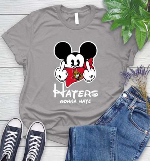 NHL Ottawa Senators Haters Gonna Hate Mickey Mouse Disney Hockey T Shirt Women's T-Shirt 5