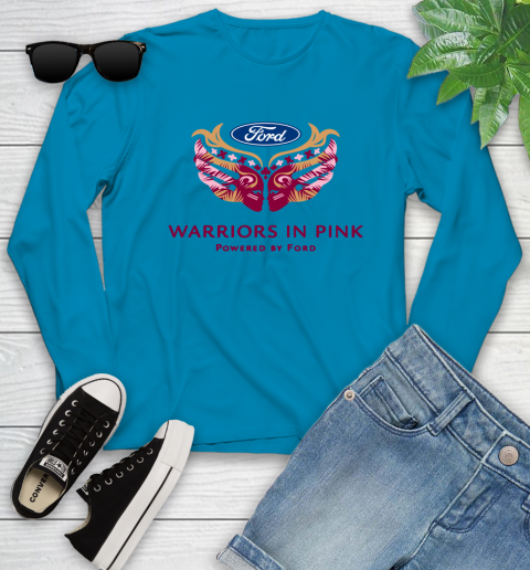 Ford cares warriors in pink Youth Long Sleeve 5