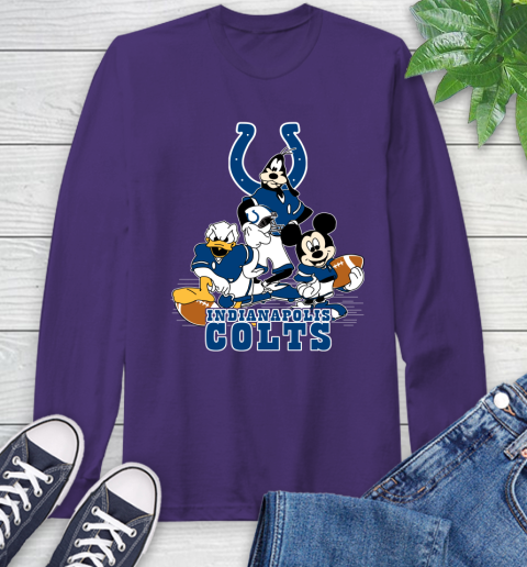 NFL Indianapolis Colts Mickey Mouse Donald Duck Goofy Football Shirt Long Sleeve T-Shirt 5