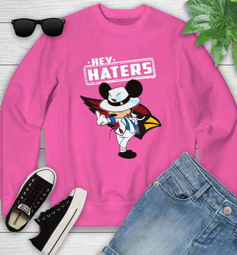 NFL Hey Haters Mickey Football Sports Arizona Cardinals Youth Sweatshirt 6