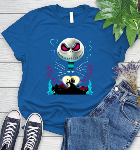NFL Washington Redskins Jack Skellington Sally The Nightmare Before Christmas Football Women's T-Shirt 12