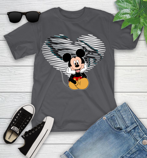 NFL Philadelphia Eagles The Heart Mickey Mouse Disney Football T Shirt_000 Youth T-Shirt 6