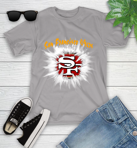 San Francisco 49ers NFL Football Adoring Fan Rip Sports Youth T-Shirt 4