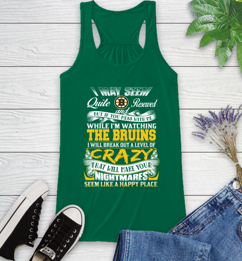 Boston Bruins NHL Hockey Don't Mess With Me While I'm Watching My Team Racerback Tank 6