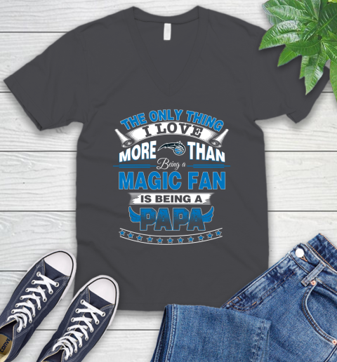 NBA The Only Thing I Love More Than Being A Orlando Magic Fan Is Being A Papa Basketball V-Neck T-Shirt 4