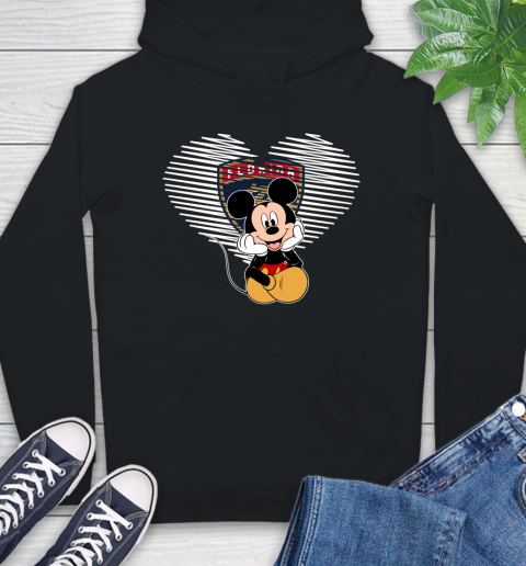NHL Florida Panthers The Heart Mickey Mouse Disney Hockey Hoodie