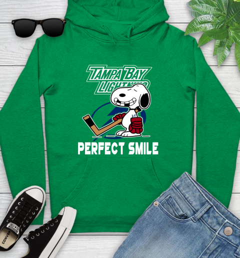 NHL Tampa Bay Lightning Snoopy Perfect Smile The Peanuts Movie Hockey T Shirt Youth Hoodie 9