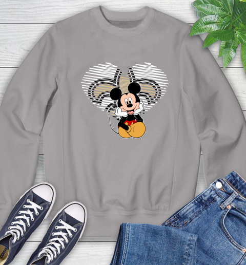 NFL New Orleans Saints The Heart Mickey Mouse Disney Football T Shirt_000 Sweatshirt 5