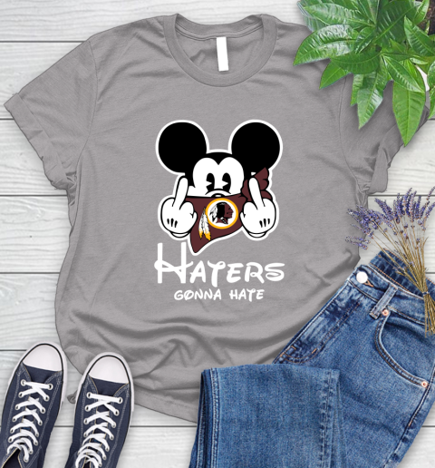 NFL Washington Redskins Haters Gonna Hate Mickey Mouse Disney Football T Shirt Women's T-Shirt 5
