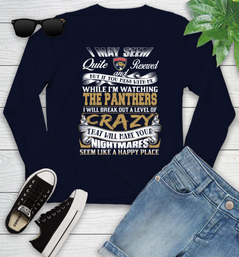 Florida Panthers NHL Hockey Don't Mess With Me While I'm Watching My Team Youth Long Sleeve 2