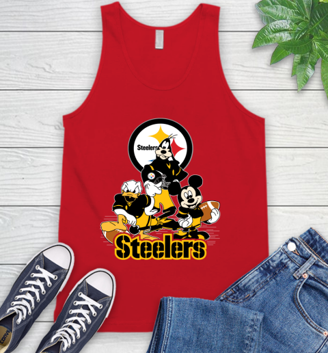NFL Pittsburgh Steelers Mickey Mouse Donald Duck Goofy Football Shirt Tank Top 5