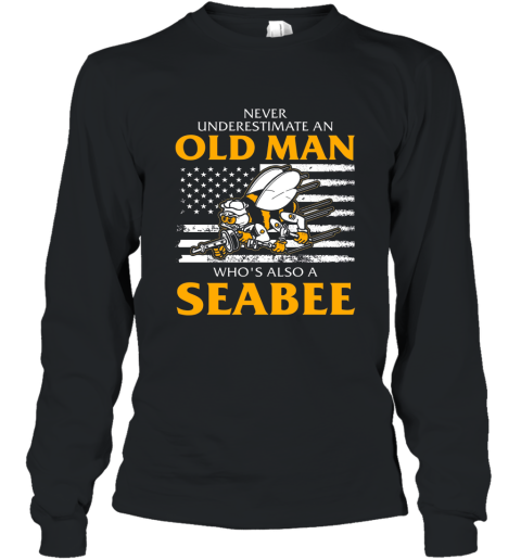 Navy Seabee Veteran T Shirt Long Sleeve
