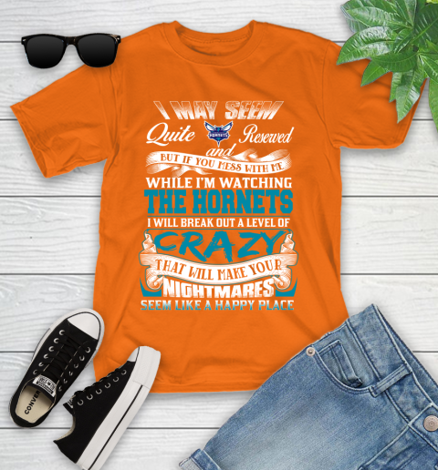 Charlotte Hornets NBA Basketball Don't Mess With Me While I'm Watching My Team Youth T-Shirt 9