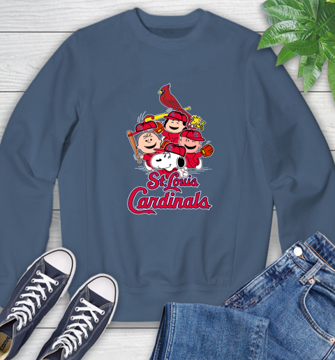 MLB St.Louis Cardinals Snoopy Charlie Brown Woodstock The Peanuts Movie Baseball T Shirt_000 Sweatshirt 8