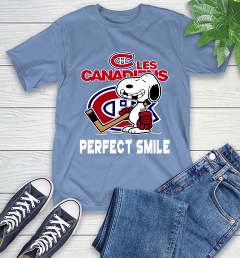 NHL Montreal Canadiens Snoopy Perfect Smile The Peanuts Movie Hockey T Shirt T-Shirt 12