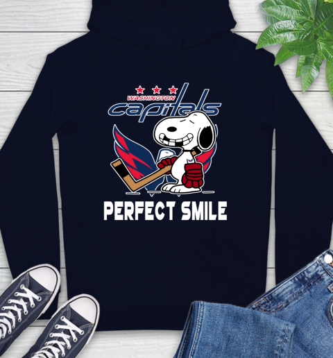 NHL Washington Capitals Snoopy Perfect Smile The Peanuts Movie Hockey T Shirt Hoodie 3