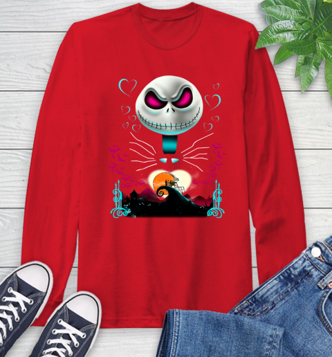 NFL Cleveland Browns Jack Skellington Sally The Nightmare Before Christmas Football Long Sleeve T-Shirt 11