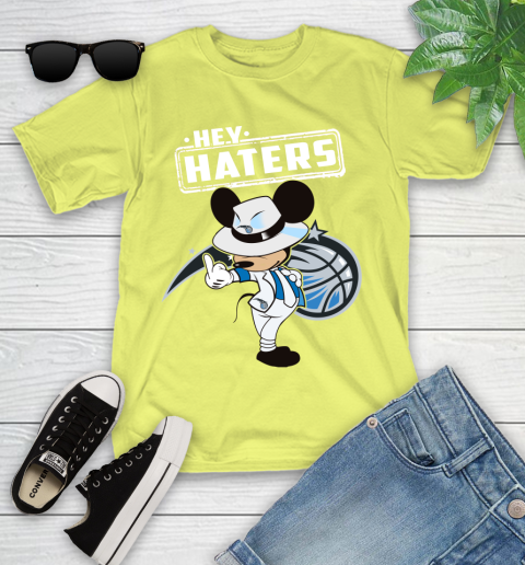 NBA Hey Haters Mickey Basketball Sports Orlando Magic Youth T-Shirt 10