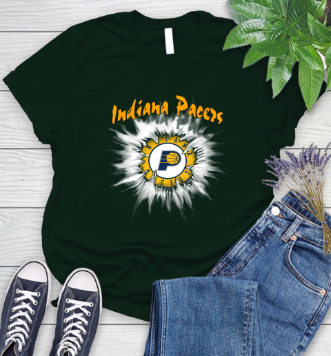 Indiana Pacers NBA Basketball Rip Sports Women's T-Shirt 6