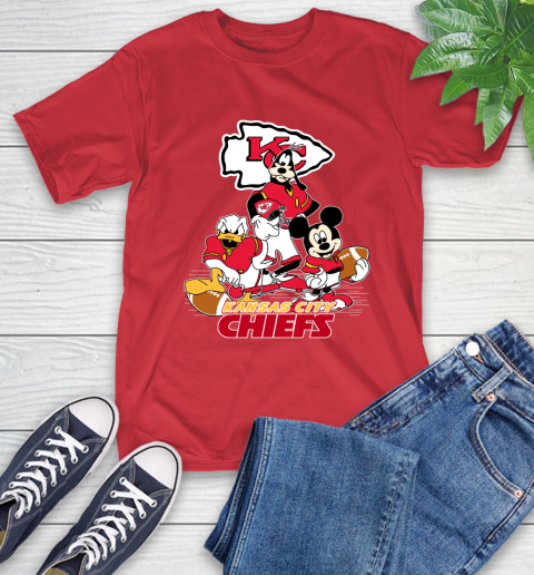 NFL Kansas City Chiefs Mickey Mouse Donald Duck Goofy Football Shirt T-Shirt 11