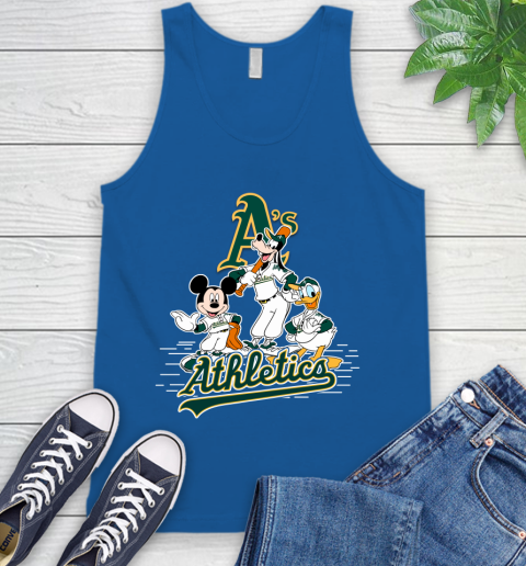 MLB Oakland Athletics Mickey Mouse Donald Duck Goofy Baseball T Shirt Tank Top 4