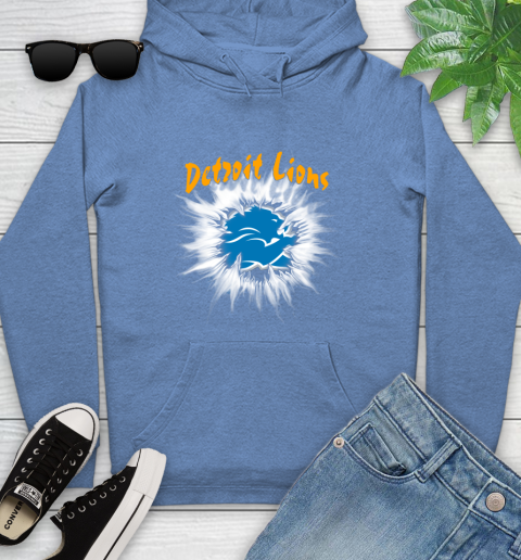 Detroit Lions NFL Football Adoring Fan Rip Sports Youth Hoodie 13