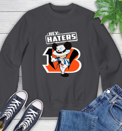 NFL Hey Haters Mickey Football Sports Cincinnati Bengals Sweatshirt 6