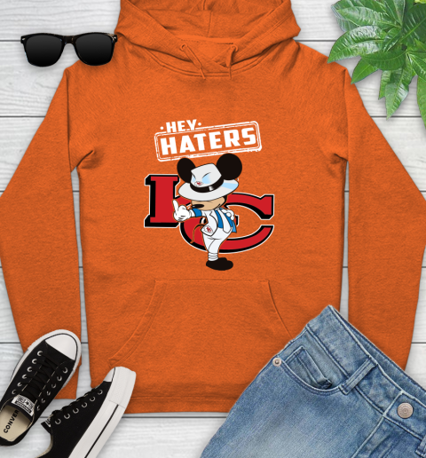NFL Hey Haters Mickey Football Sports Kansas City Chiefs Youth Hoodie 4
