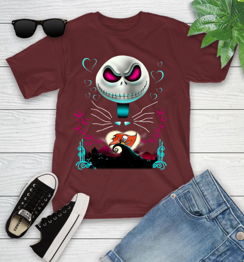NFL Tampa Bay Buccaneers Jack Skellington Sally The Nightmare Before Christmas Football Youth T-Shirt 14
