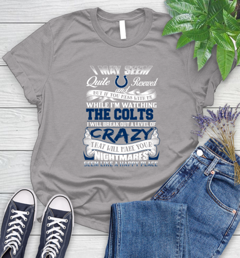 Indianapolis Colts NFL Football Don't Mess With Me While I'm Watching My Team Women's T-Shirt 5